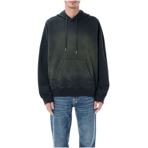 Golden Goose, Heren, Sweatshirts & Hoodies, Zwart, Maat: M Katoen,