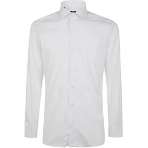 Barba Napoli, Heren, Overhemden, Wit, Maat: 5XL Katoen,
