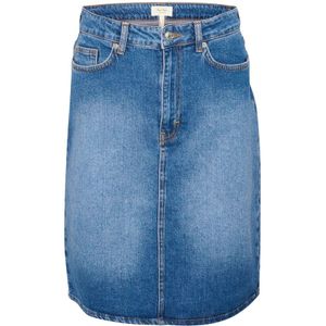 Part Two - Blauwe Denim Rok - Dames - Met Zakken