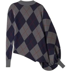 A.w.a.k.e. Mode, Dames, Truien, Blauw, Maat: S Wol,