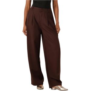 Refined Department - Kaly Woven - Broek - Donkerbruin - Barrel Fit