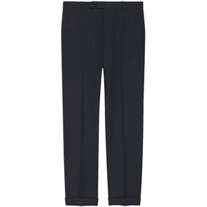 Gucci, Heren, Broeken, Blauw, Maat: M Wol,