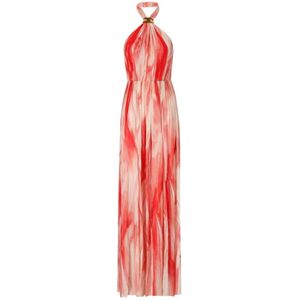 Elisabetta Franchi, Dames, Jurken, Rood, Maat: L Viscose,