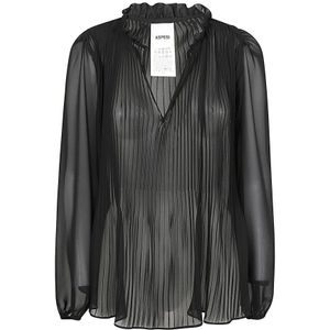 Aspesi, Dames, Blouses & Shirts, Zwart, Maat: XS