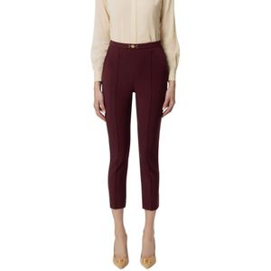 Elisabetta Franchi, Dames, Broeken, Rood, Maat: XS Polyamide,