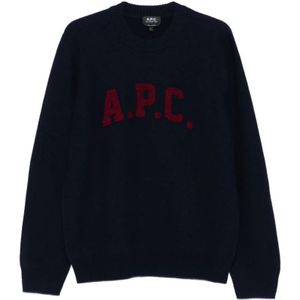 A.p.c., Heren, Truien, Blauw, Maat: L Wol,
