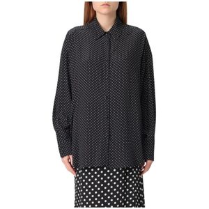 Mar De Margaritas, Dames, Blouses & Shirts, Blauw, Maat: L Zijde,