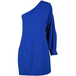 Access Fashion, Dames, Jurken, Blauw, Maat: S Viscose,