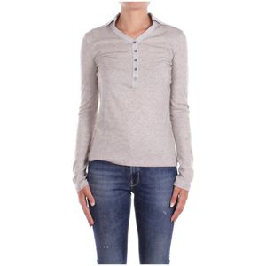 Dondup - Polo - Grijs - Dames - Katoen