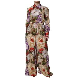 Dolce & Gabbana, Dames, Jumpsuits & Playsuits, Veelkleurig, Maat: 2XS Zijde,