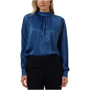 MOS Mosh, Dames, Blouses & Shirts, Blauw, Maat: L Denim,