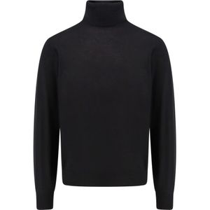 Brunello Cucinelli, Heren, Truien, Zwart, Maat: 3XL Zijde,