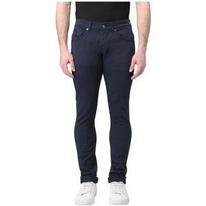 Dondup, Heren, Broeken, Blauw, Maat: W30 Katoen,