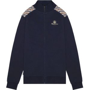 Aquascutum, Heren, Sweatshirts & Hoodies, Blauw, Maat: L Fleece,