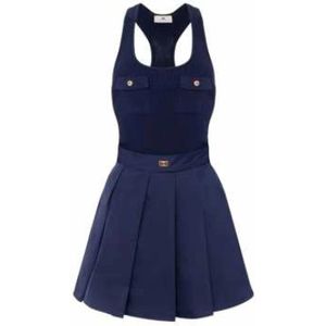 Elisabetta Franchi, Dames, Jurken, Blauw, Maat: M Taf,
