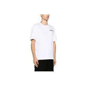 Versace Witte T-shirts Polos voor Heren , White , Heren , Maat: S