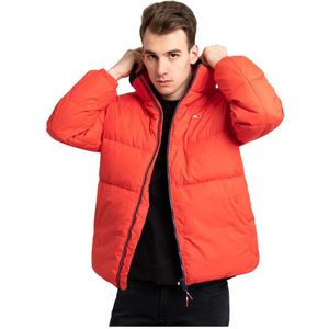 Tommy Hilfiger, Heren, Jassen, Rood, Maat: S Poliester,