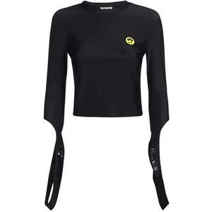 Barrow, Dames, Tops, Zwart, Maat: S Polyamide,