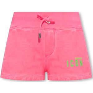 Dsquared2, Dames, Korte broeken, Roze, Maat: S Katoen,