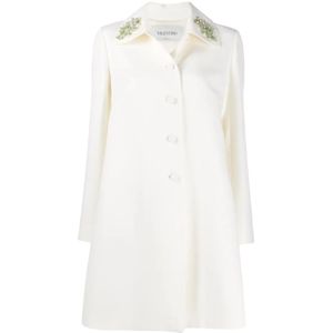 Valentino, Dames, Mantels, Wit, Maat: XS Zijde,