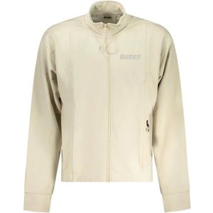 Guess, Heren, Jassen, Beige, Maat: M Katoen,