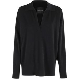 Roberto Collina, Dames, Truien, Zwart, Maat: XS