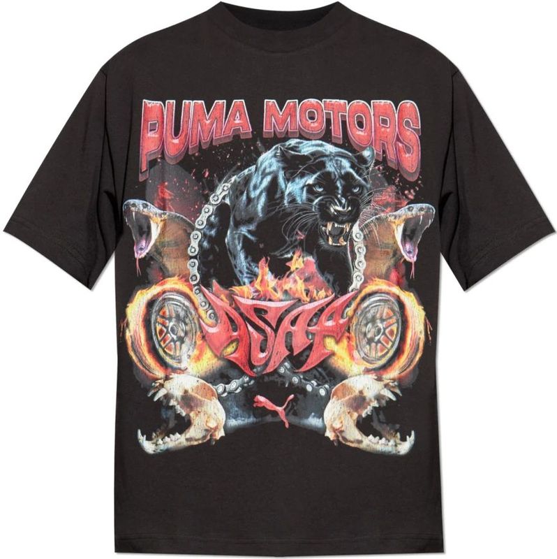 A$AP ROCKY x PUMA Motors T-shirt voor Heren, Zwart, Maat S