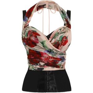 Dolce & Gabbana - Mouwloze Top - Meerdere Kleuren - Zijdeblend