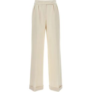 Kiton, Dames, Broeken, Beige, Maat: XS Wol,