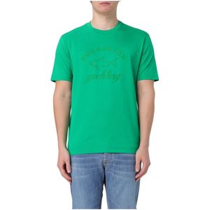 Paul & Shark, Heren, Tops, Groen, Maat: M Katoen,