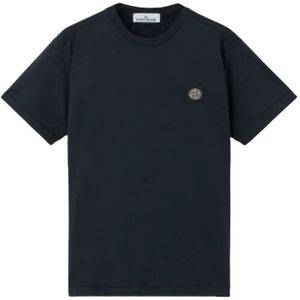 Stone Island, Heren, Tops, Blauw, Maat: S Katoen,