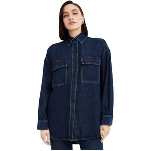 P.a.r.o.s.h., Dames, Jassen, Blauw, Maat: S Denim,