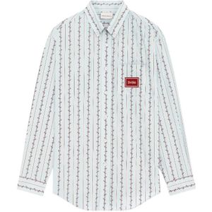 Drole de Monsieur, Heren, Overhemden, Blauw, Maat: M Katoen,