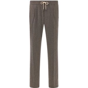 Boggi Milano, Heren, Broeken, Beige, Maat: XS Flanel,