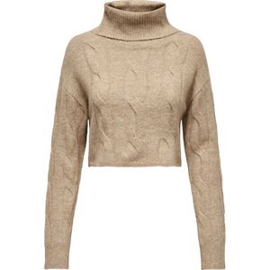 Only, Dames, Truien, Beige, Maat: L Acryl,