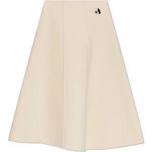 Moncler, Dames, Rokken, Beige, Maat: 2XS Wol,