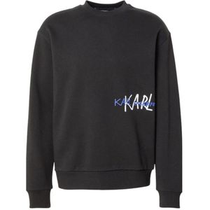 Karl Lagerfeld, Heren, Sweatshirts & Hoodies, Zwart, Maat: M