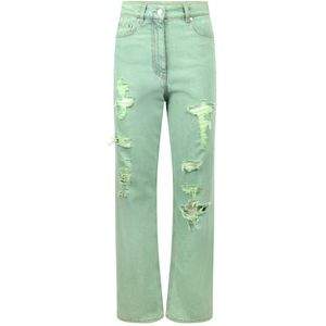Msgm, Dames, Jeans, Groen, Maat: XS Katoen,