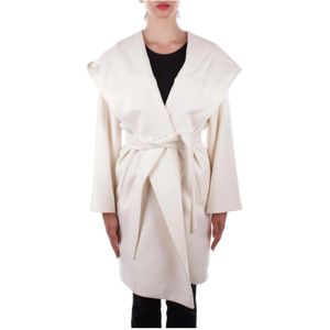 Max Mara, Dames, Mantels, Wit, Maat: S Wol,