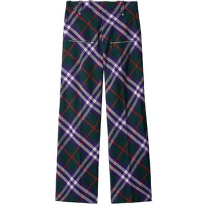 Burberry, Heren, Broeken, Veelkleurig, Maat: M Wol,