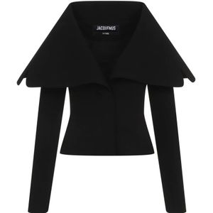 Jacquemus, Dames, Jassen, Zwart, Maat: 2XS Katoen,