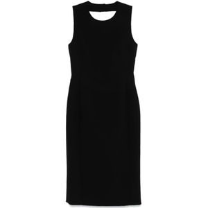 Moschino, Dames, Jurken, Zwart, Maat: S