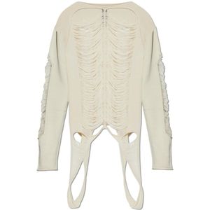 Rick Owens, Heren, Truien, Beige, Maat: S Wol,