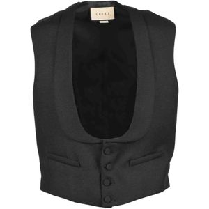 Gucci Wol Mohair Vest , Black , Heren , Maat: L