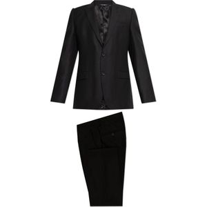 Dolce & Gabbana, Heren, Pakken, Zwart, Maat: M Wol,