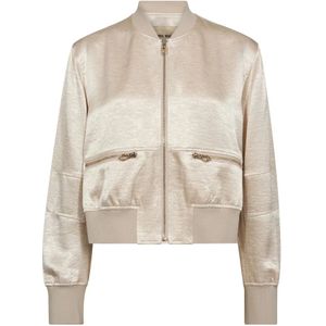 MOS Mosh, Dames, Jassen, Beige, Maat: XS Viscose,