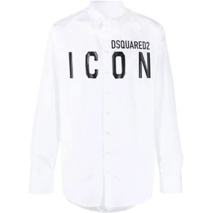 Dsquared2 Casual Hemden , White , Heren , Maat: XL