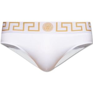 Versace, Heren, Badkleding, Wit, Maat: L Polyamide,