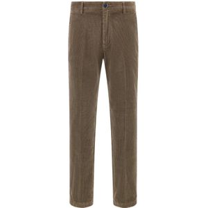 Boggi Milano, Heren, Broeken, Bruin, Maat: W30 Corduroy,