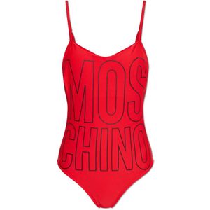 Moschino, Dames, Badkleding, Rood, Maat: M Polyamide,